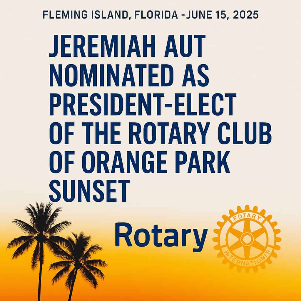 Rotary elect president sunrise graphic