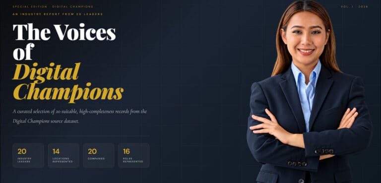 Cover of Digital Champions Brief with woman smiling
