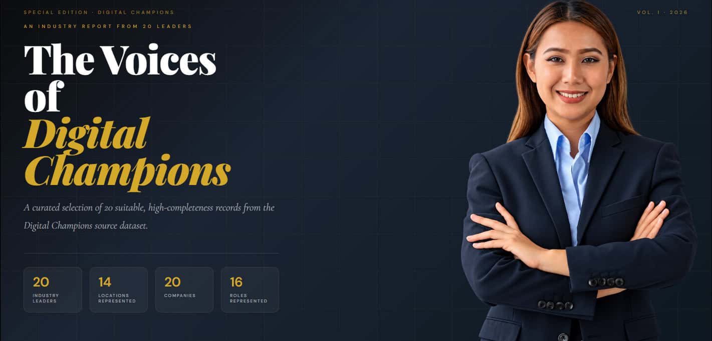 Cover of Digital Champions Brief with woman smiling