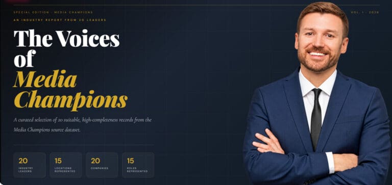 Media champions image with man smiling