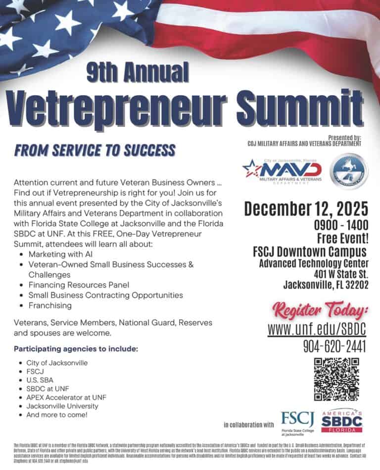 The 9th Annual Vetrepreneur Summit will be held on Friday December, 12th.