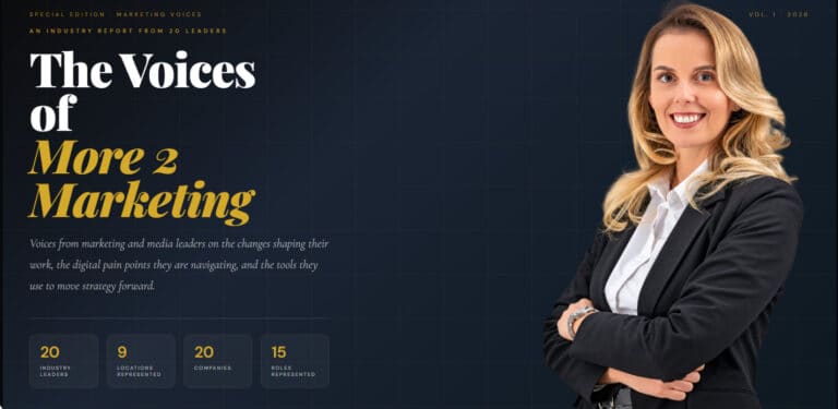 Woman in black suit smiling